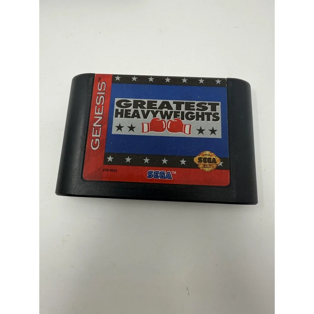 Vintage Sega Genesis Greatest Heavyweights Game Cartridge Boxing Tested 1993